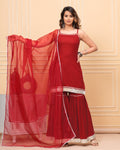 Maroon Kurta & Sharara Set