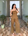 Women’s Solid Co-Ord Set | Strapless Tube Top & Wide Leg Pants | Casual Stylish Two-Piece Outfit | Summer Wear